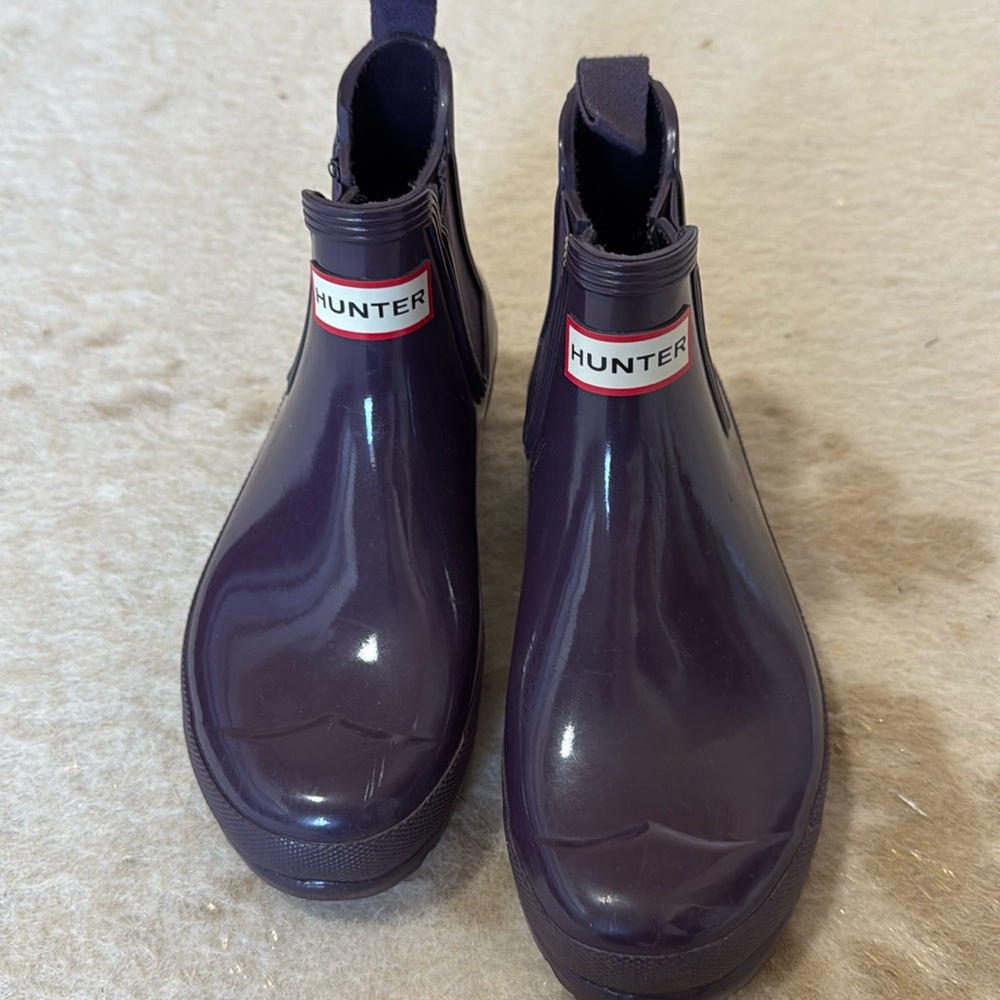 Dark purple Hunter lowcut boots